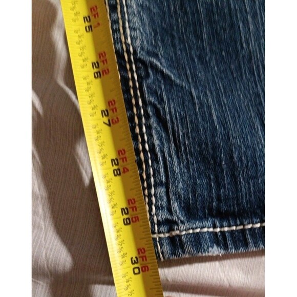 Buckle Jeans Mens 38R 38x32 Blue Denim BKE Tyler Straight Leg Faded Western #3 - Picture 7 of 8